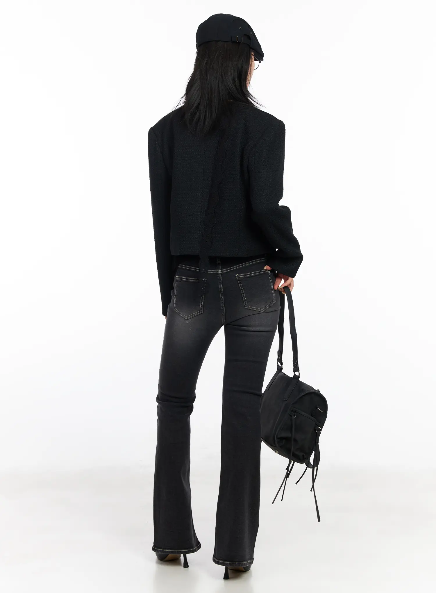 Tweed Snap Button Jacket CF527 - Image 10