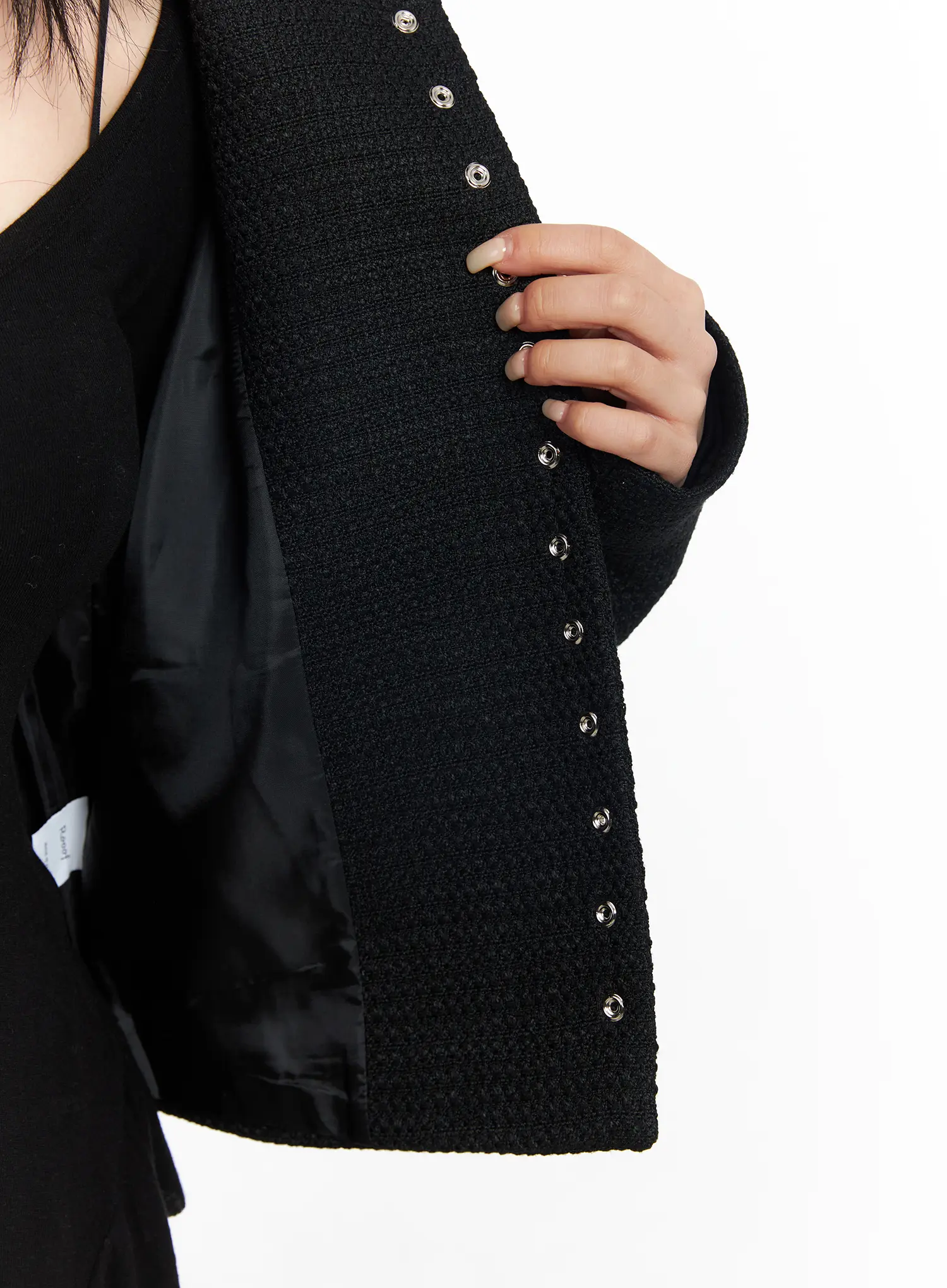 Tweed Snap Button Jacket CF527 - Image 5