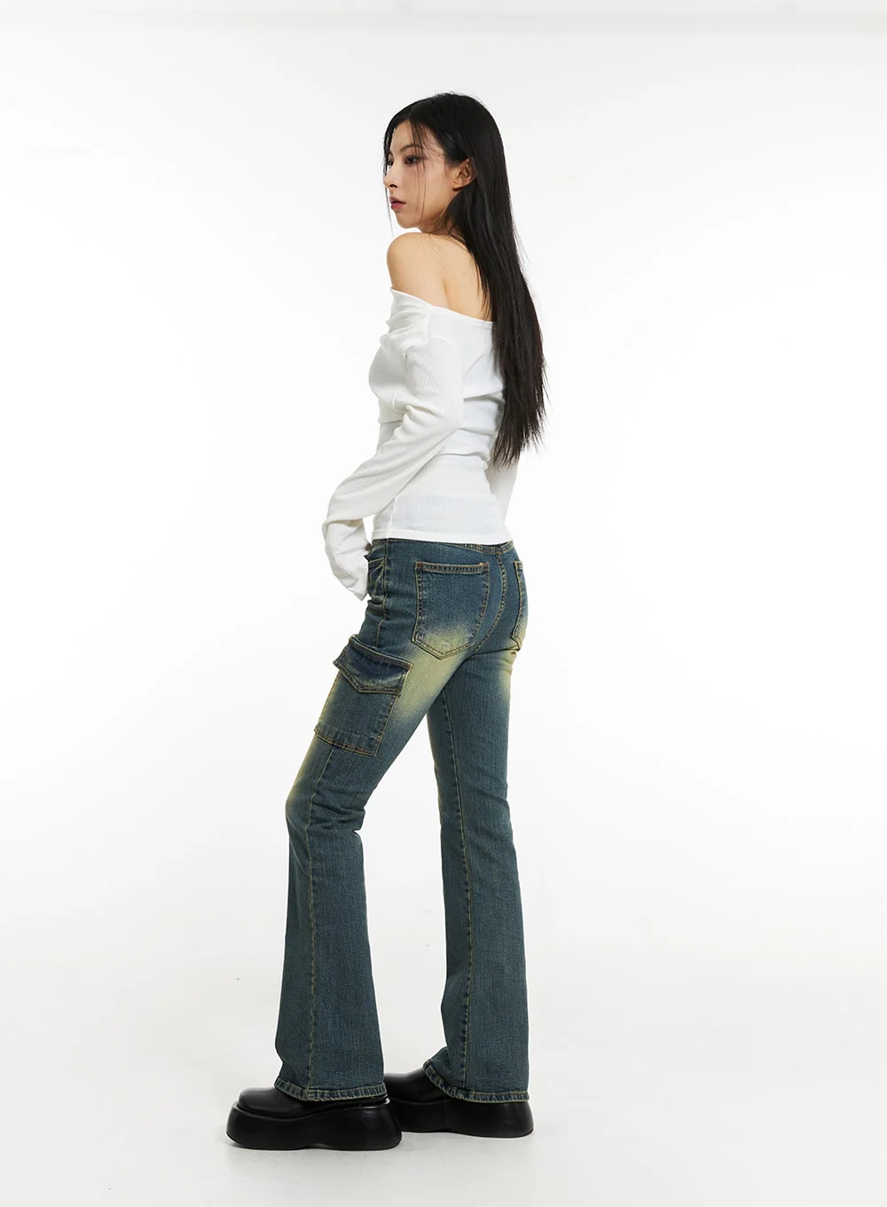 Wide Neck Off-Shoulder Tee IN308 - Image 6