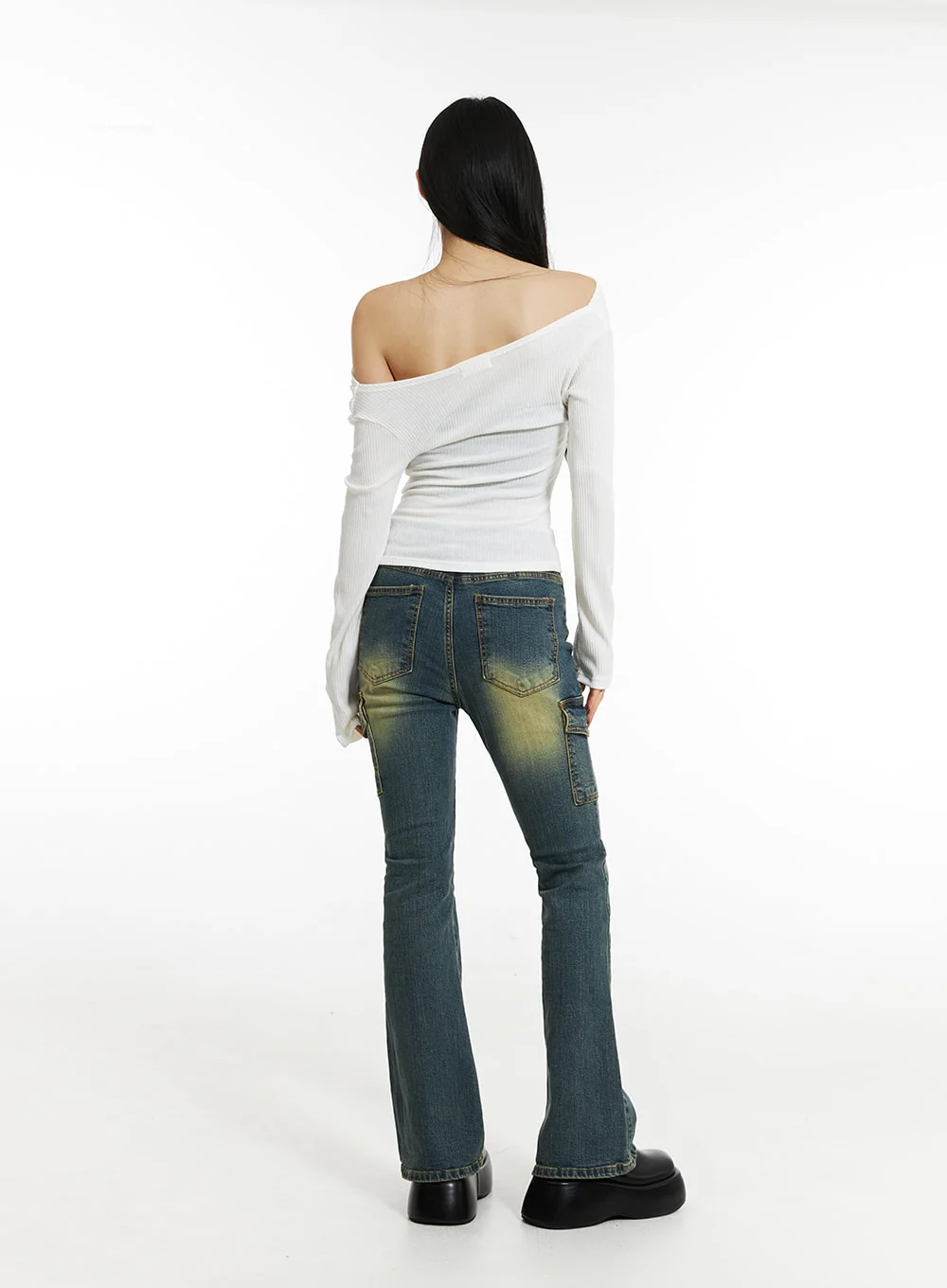 Wide Neck Off-Shoulder Tee IN308 - Image 7